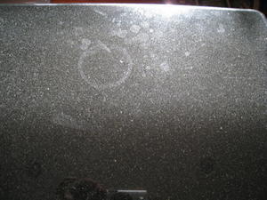 Granite countertops Etching can occur from contact with acidic liquids