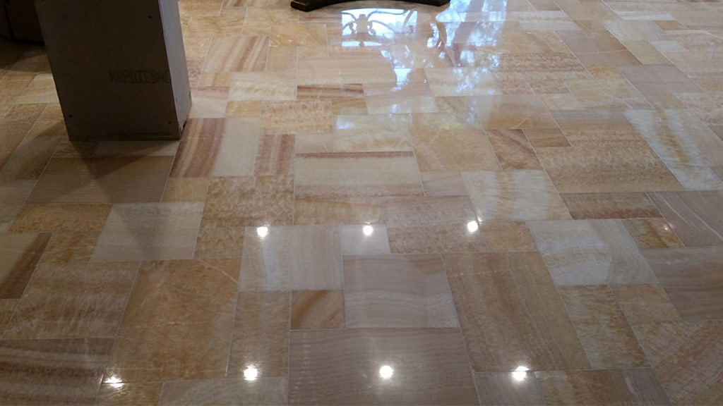 Post-Installation Restoration of Onyx Floor