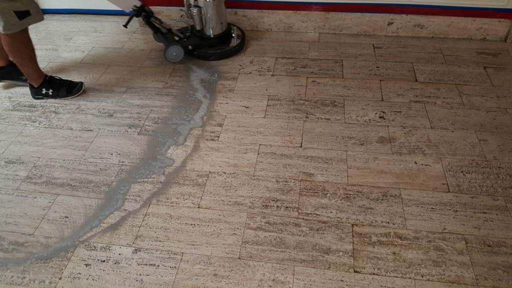 Travertine Scrubbing