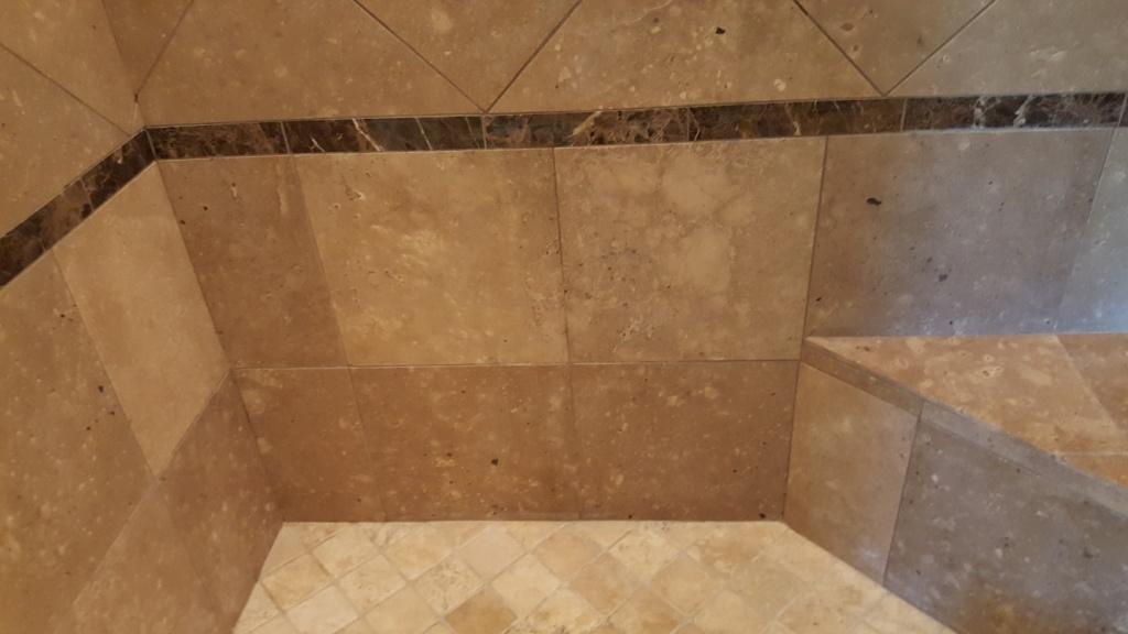 Travertine Shower After