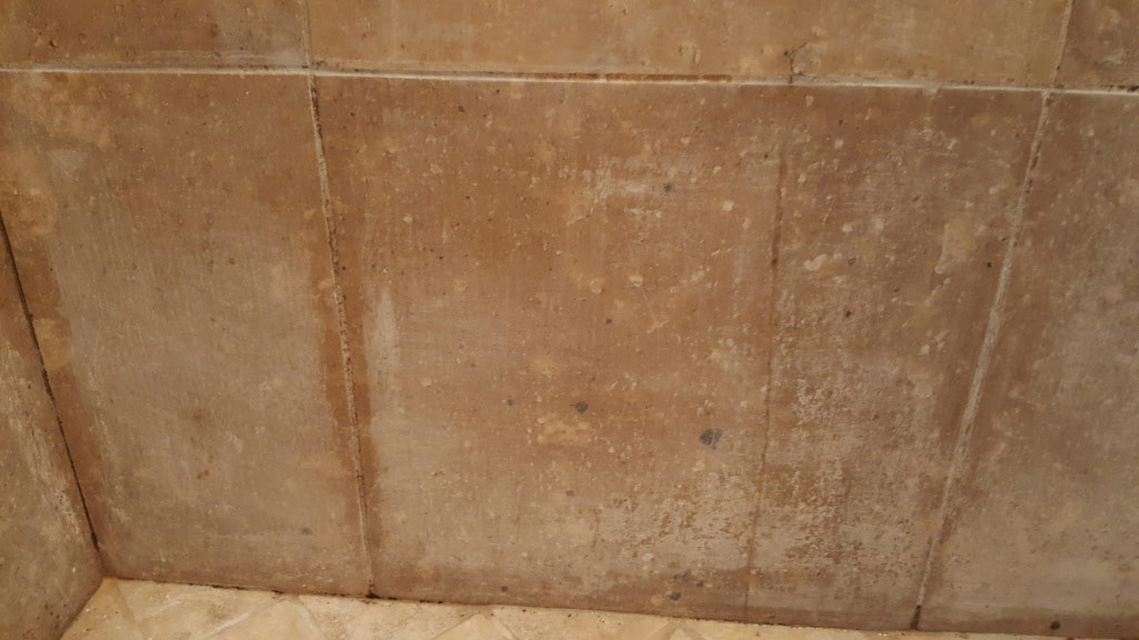 Travertine Shower Before